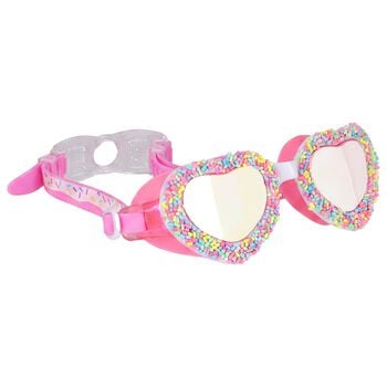 Girls Pink Heart Swimming Goggles