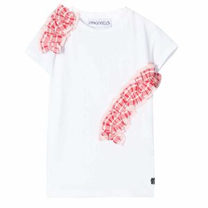 Girls White & Red Top