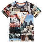 تيشيرت بالشعار متعدد الألوان للأولاد , 1, hi-res