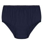 طقم فستان بنات بالشعار باللون الكحلي للأطفال, 1, hi-res