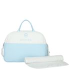 White & Blue Logo Baby Changing Bag, 4, hi-res