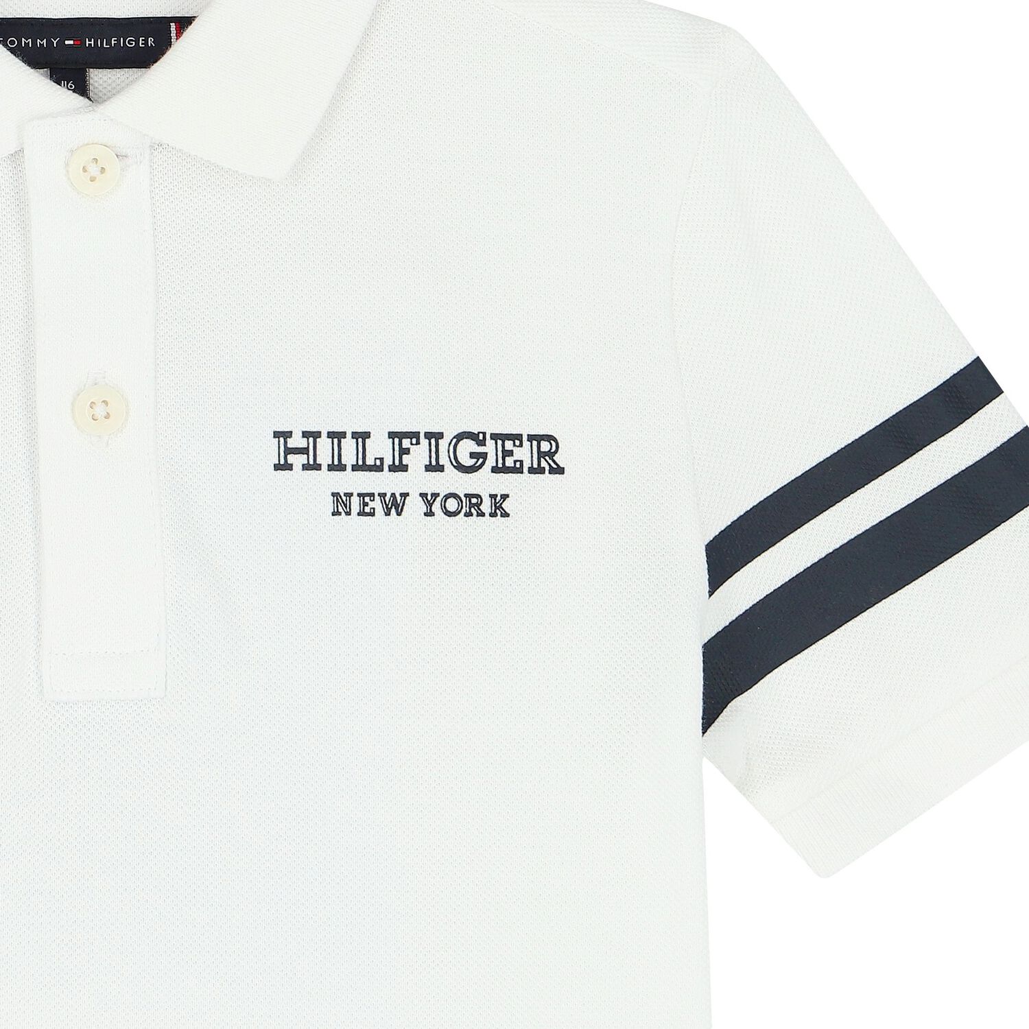 Boys White Logo Polo Shirt, 1, hi-res image number null