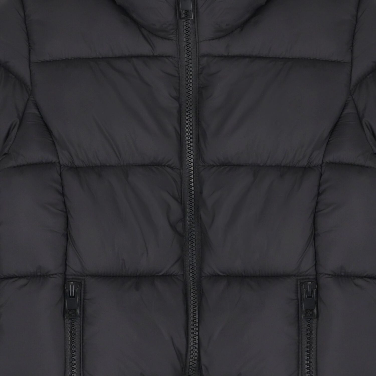 Girls Black Puffer Jacket, 1, hi-res image number null
