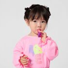 Younger Girls Pink Heart Long Sleeeve Top, 1, hi-res