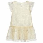 Girls Gold Tulle Dress, 1, hi-res