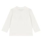 توب بأكمام طويلة بشعار تيدي بير باللون العاج للأطفال, 1, hi-res