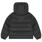 جاكيت منفوخ بالشعار باللون الأسود للأولاد, 1, hi-res