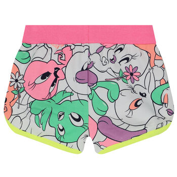 Girls White Tweety Bird Shorts