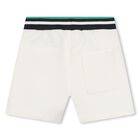 طقم أولاد شورت بالشعار باللون الكحلي والعاجي, 1, hi-res