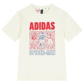 تشيرت من مارفل بالشعار باللون العاجي للاولاد