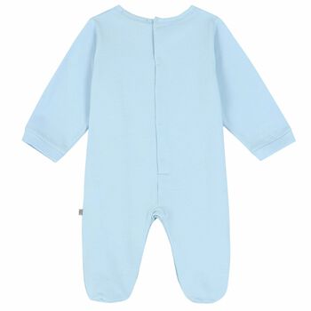 Baby Boys Blue Logo Babygrow
