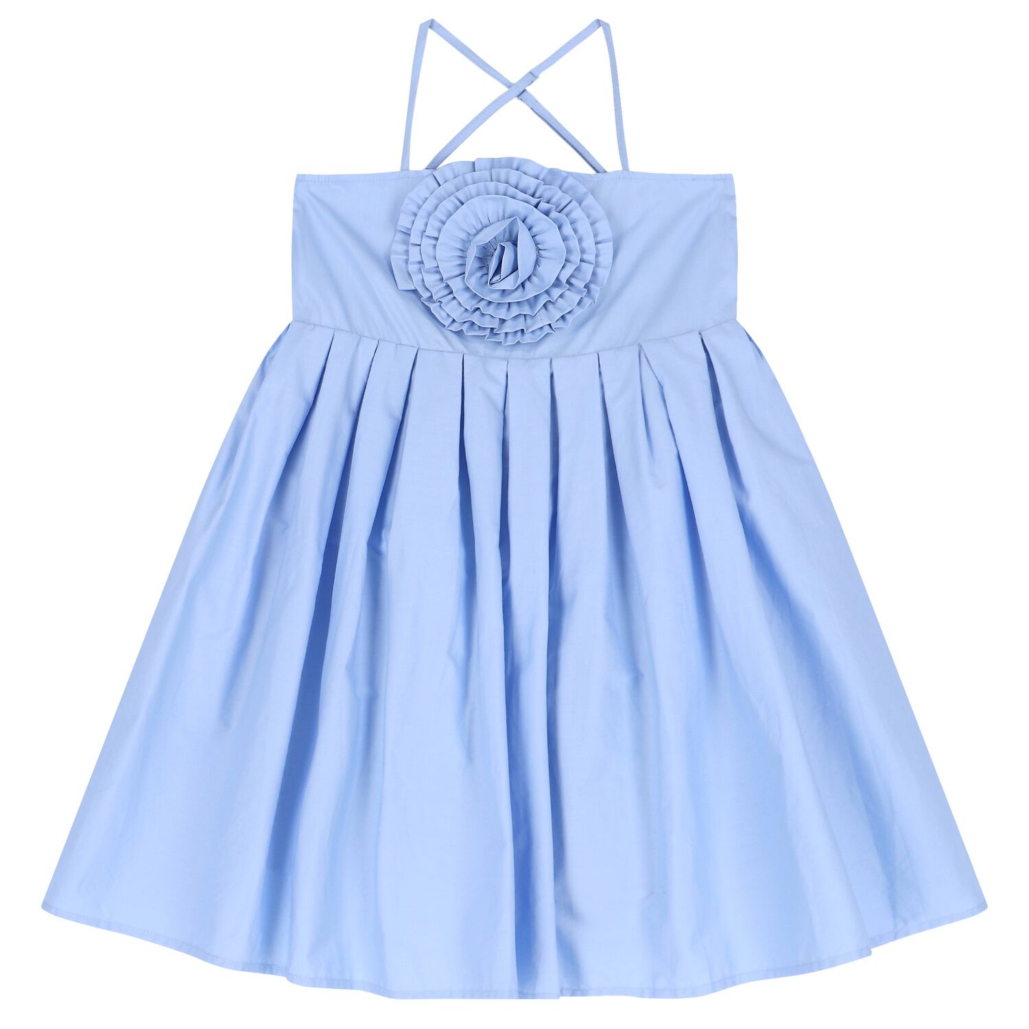 Girls Blue Flower Dress, 1, hi-res image number null