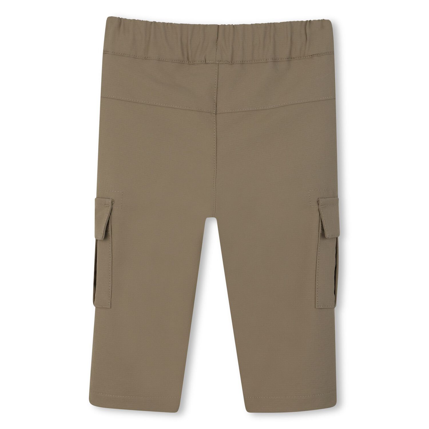 Younger Boys Beige Logo Trousers, 1, hi-res