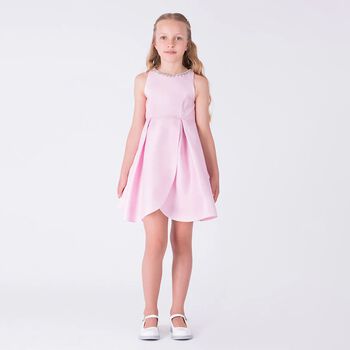 Girls Pink Sleeveless Dress