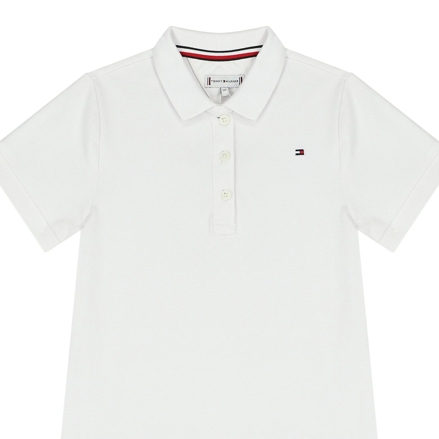 فستان بنات بولو بالشعار باللون الأبيض, 4, hi-res image number null