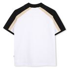 Boys White Logo Polo Shirt, 3, hi-res
