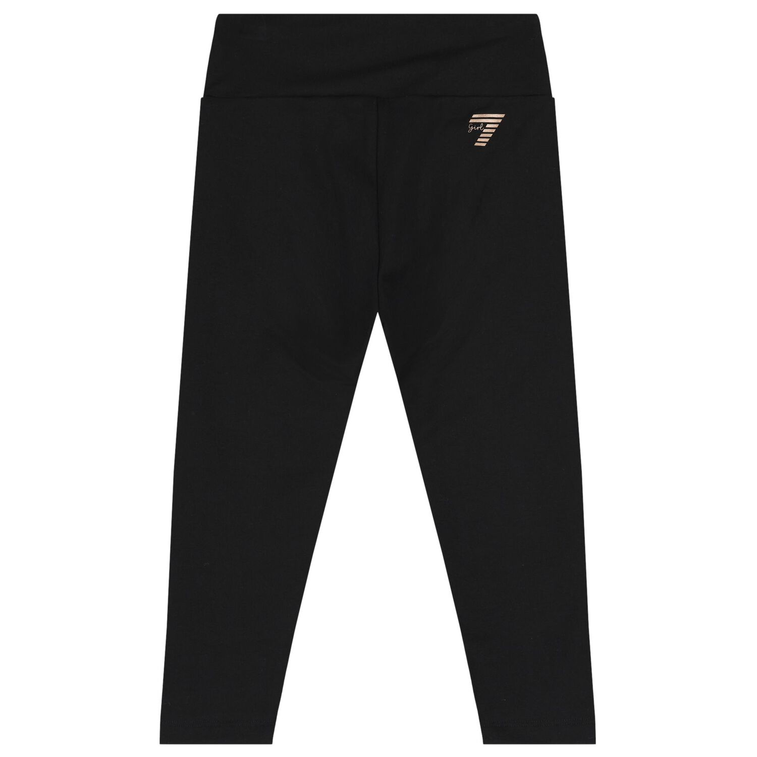 Girls Black Logo Leggings, 1, hi-res image number null