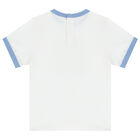 Younger Boys White Logo T-Shirt, 1, hi-res