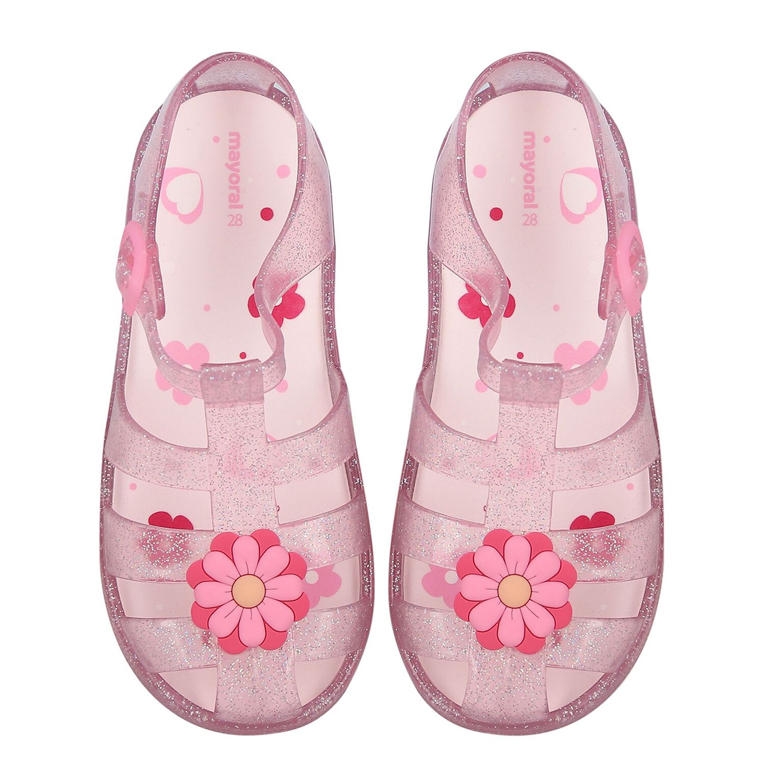 صندل بنات جيلي باللون الزهري, 1, hi-res