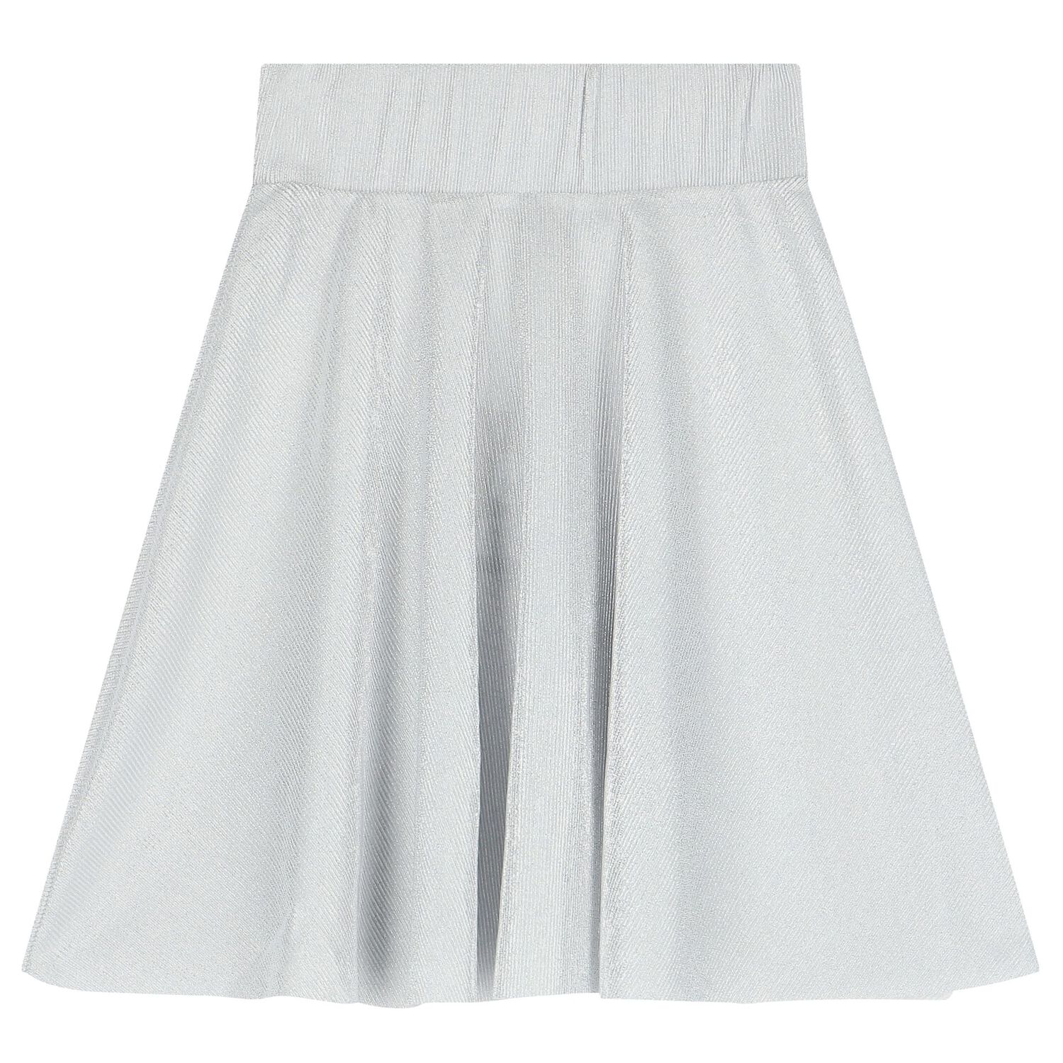 Girls Silver Plissé Skirt, 1, hi-res image number null