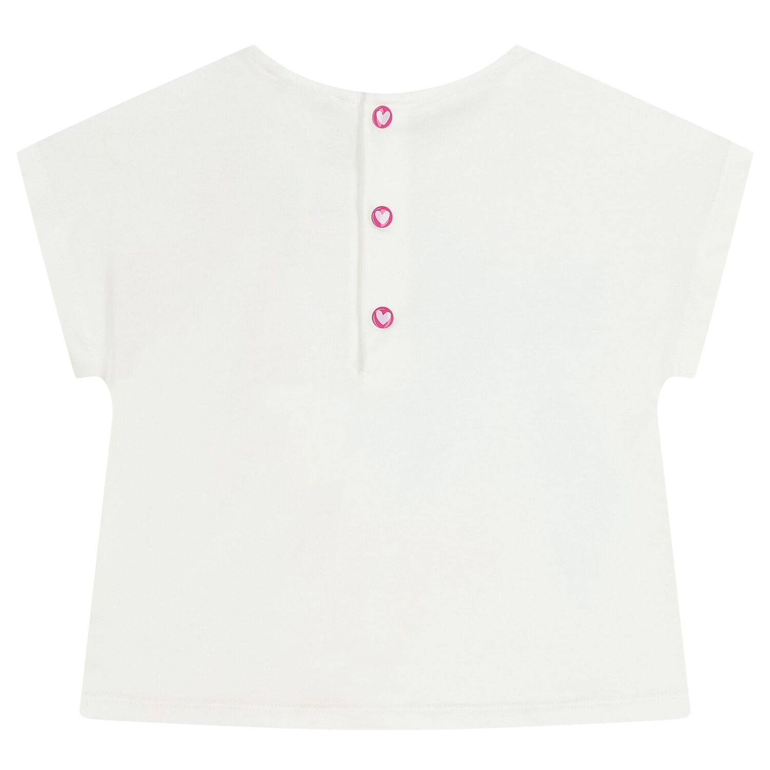 Girls White Bow Striped Shorts Set, 1, hi-res