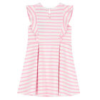 Girls Pink & White Striped Dress, 1, hi-res