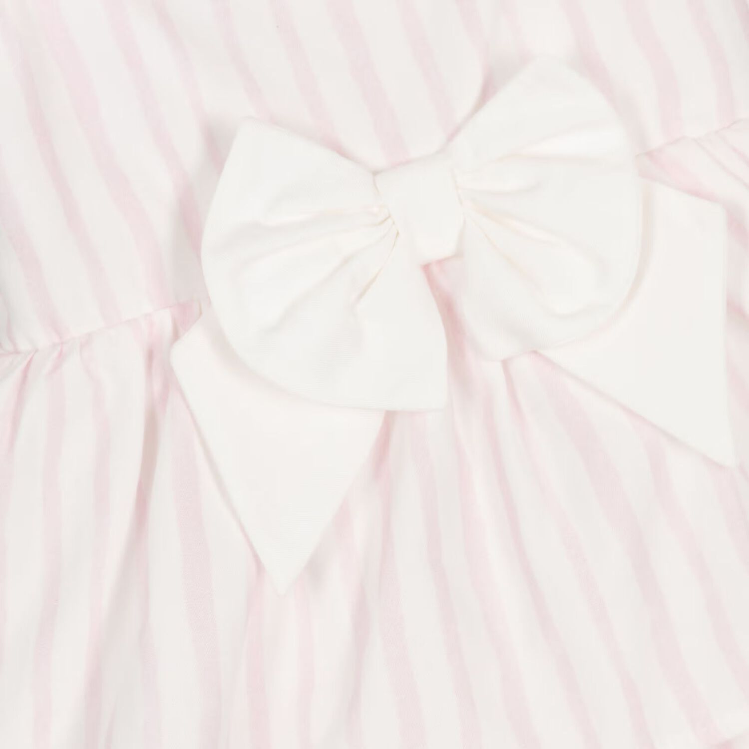 Baby Girls White & Pink Striped Dress Set, 1, hi-res