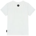 Boys White Logo T-Shirt, 1, hi-res