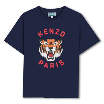 Navy Blue Tiger Logo T-Shirt