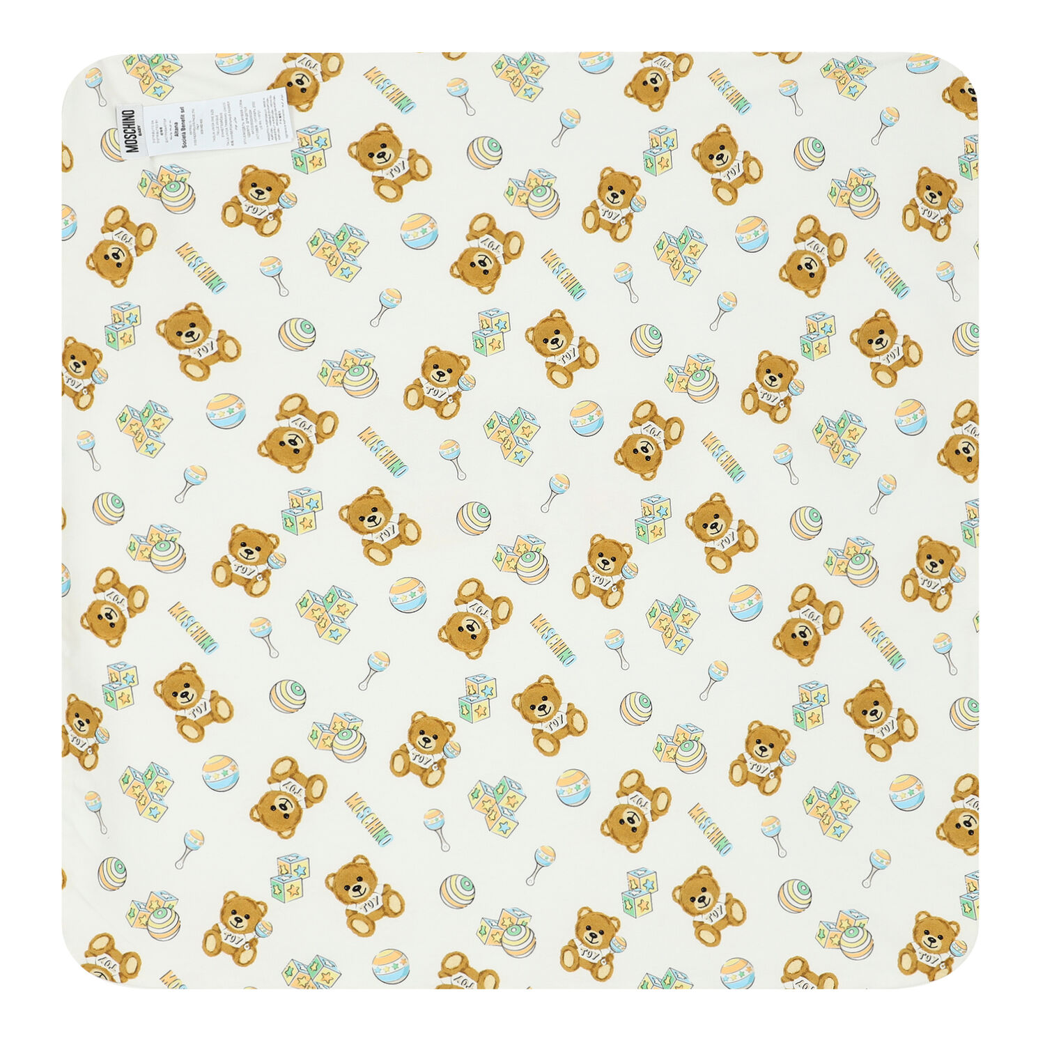 Ivory Teddy Bear Logo Baby Blanket, 1, hi-res