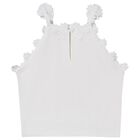 Girls White Lace Top, 1, hi-res