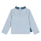 Younger Boys Blue Whale Rash Vest, 1, hi-res
