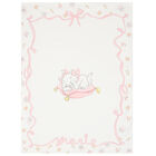 Baby Girls White & Pink Marie Blanket, 1, hi-res