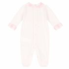Baby Girls Pink Flower Babygrow, 1, hi-res