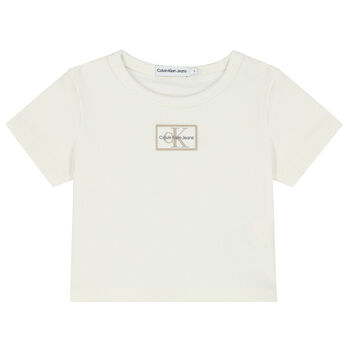 Girls Ivory Logo T-Shirt