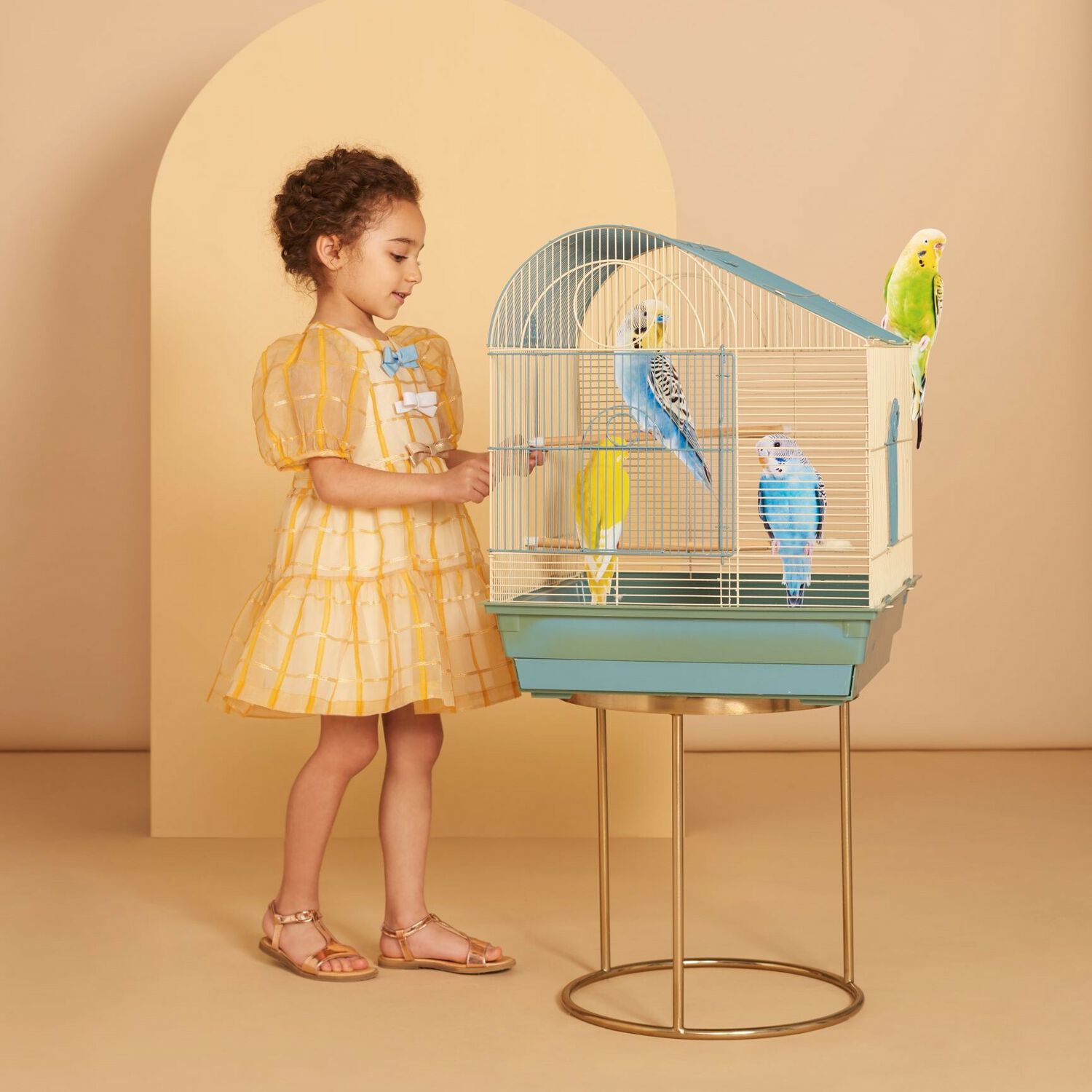 فستان عيد بالاورجانزا باللون الأصفر, 1, hi-res image number null