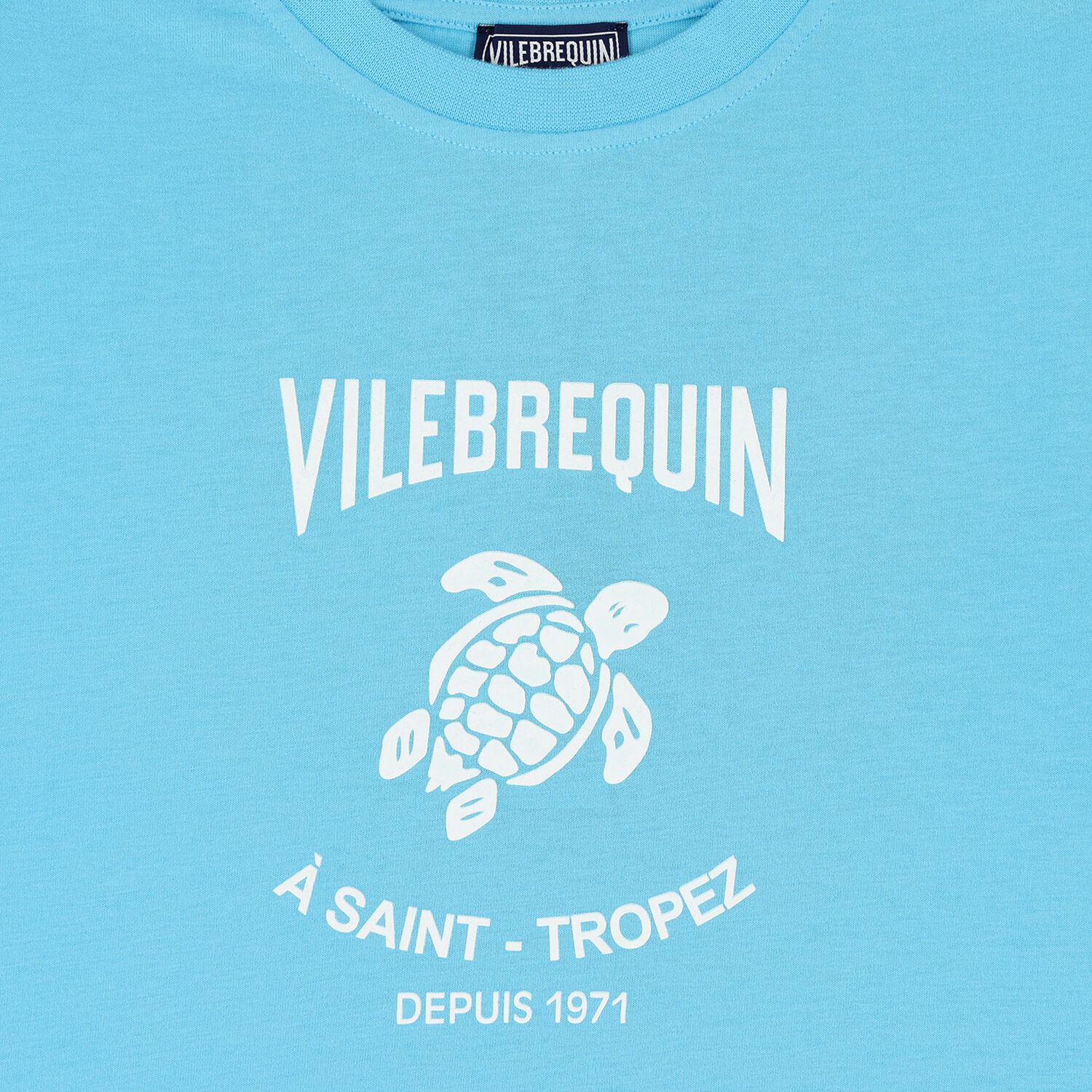 تي شيرت اولاد بطبعة السلحفاة باللون الارزق, 2, hi-res image number null