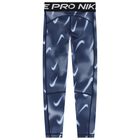 Girls Navy Blue Logo Leggings, 1, hi-res
