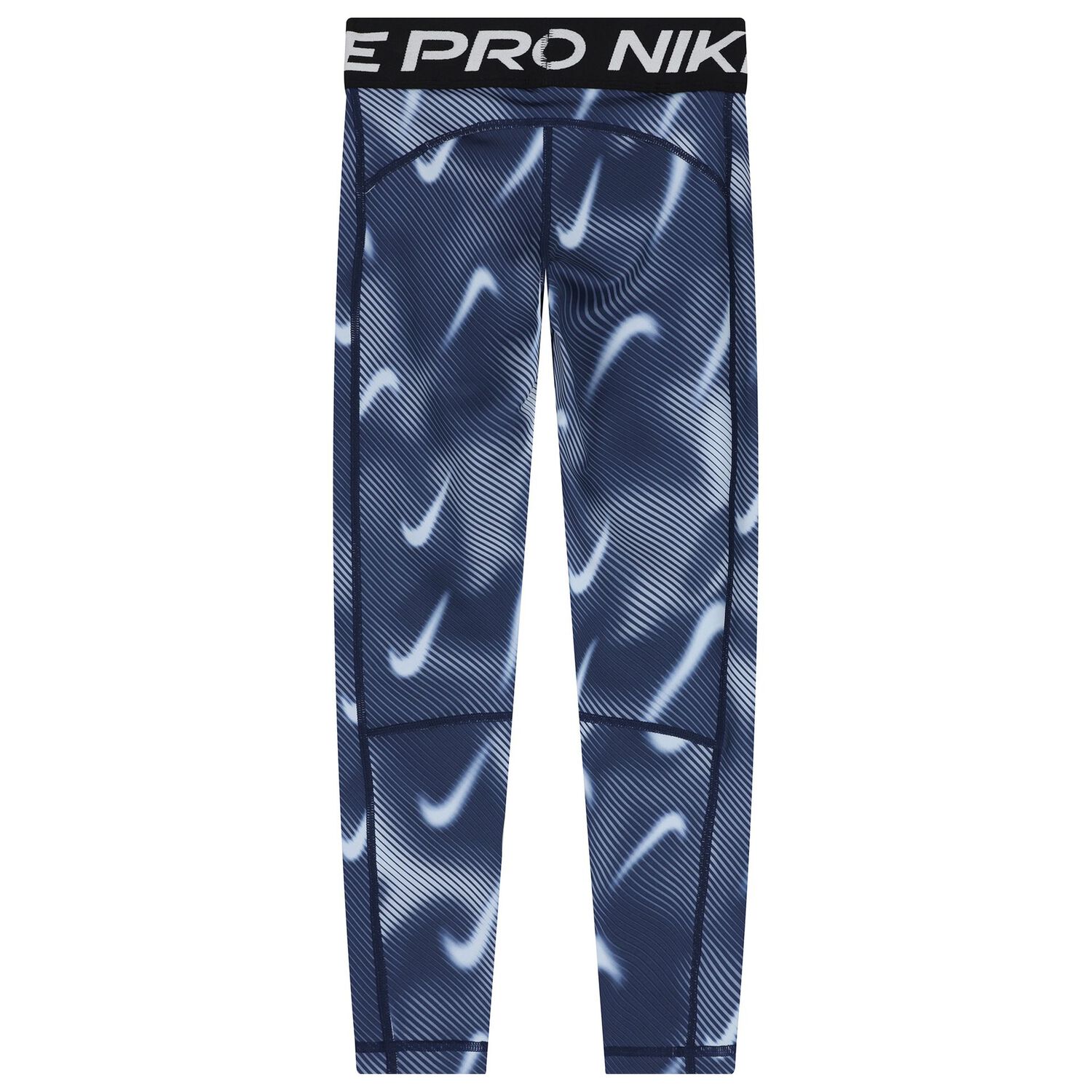 Girls Navy Blue Logo Leggings, 1, hi-res