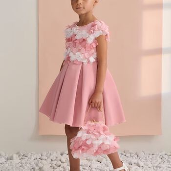 Girls Pink Flower Dress