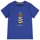 تشيرت بشعار كلب ازرق للاولاد, 1, hi-res