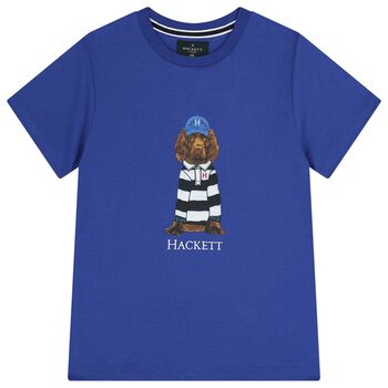 تشيرت بشعار كلب ازرق للاولاد