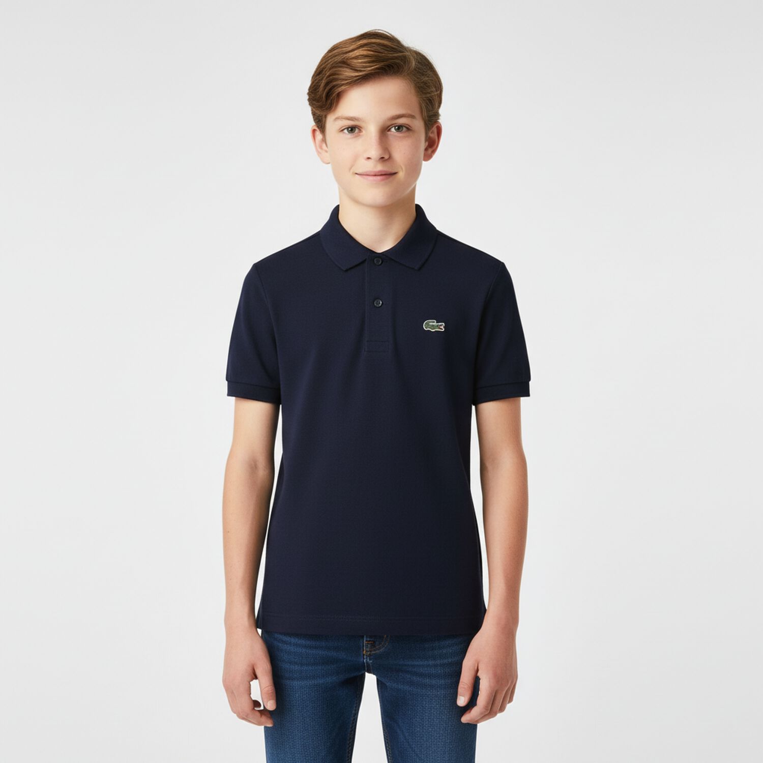 Boys Navy Blue Logo Polo Shirt, 3, hi-res image number null