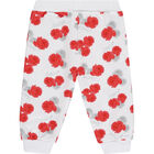 Baby Girls White & Red Roses Tracksuit, 1, hi-res