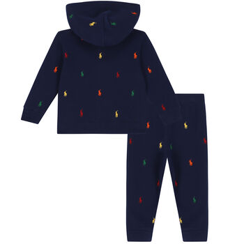 Baby Boys Navy Logo Tracksuit