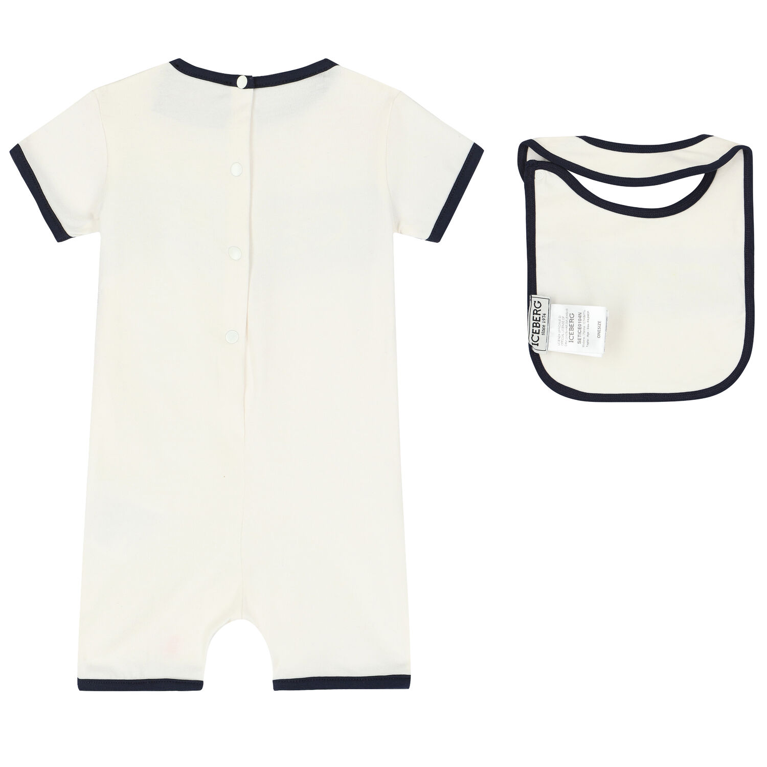 Baby Boys Ivory Logo Romper Set, 1, hi-res image number null