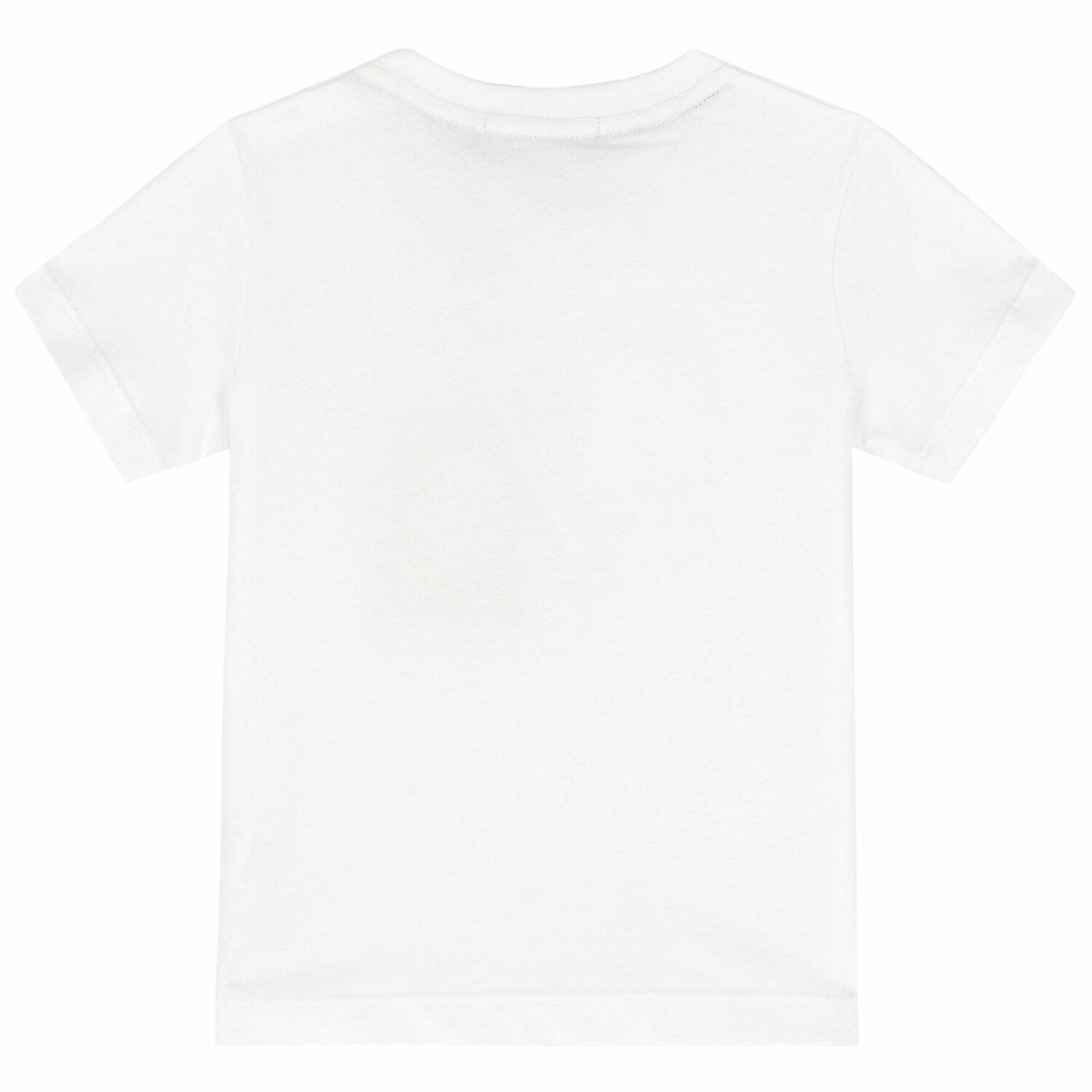 Younger Boys White & Gold Logo T-Shirt, 1, hi-res