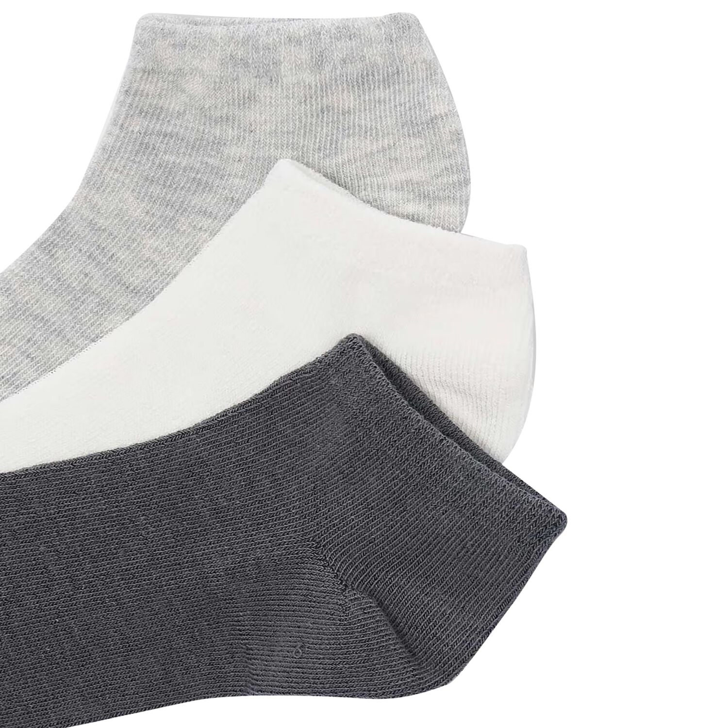 Boys Grey & White Socks (3 Pack) , 3, hi-res