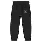 Younger Boys Black Logo Joggers, 1, hi-res
