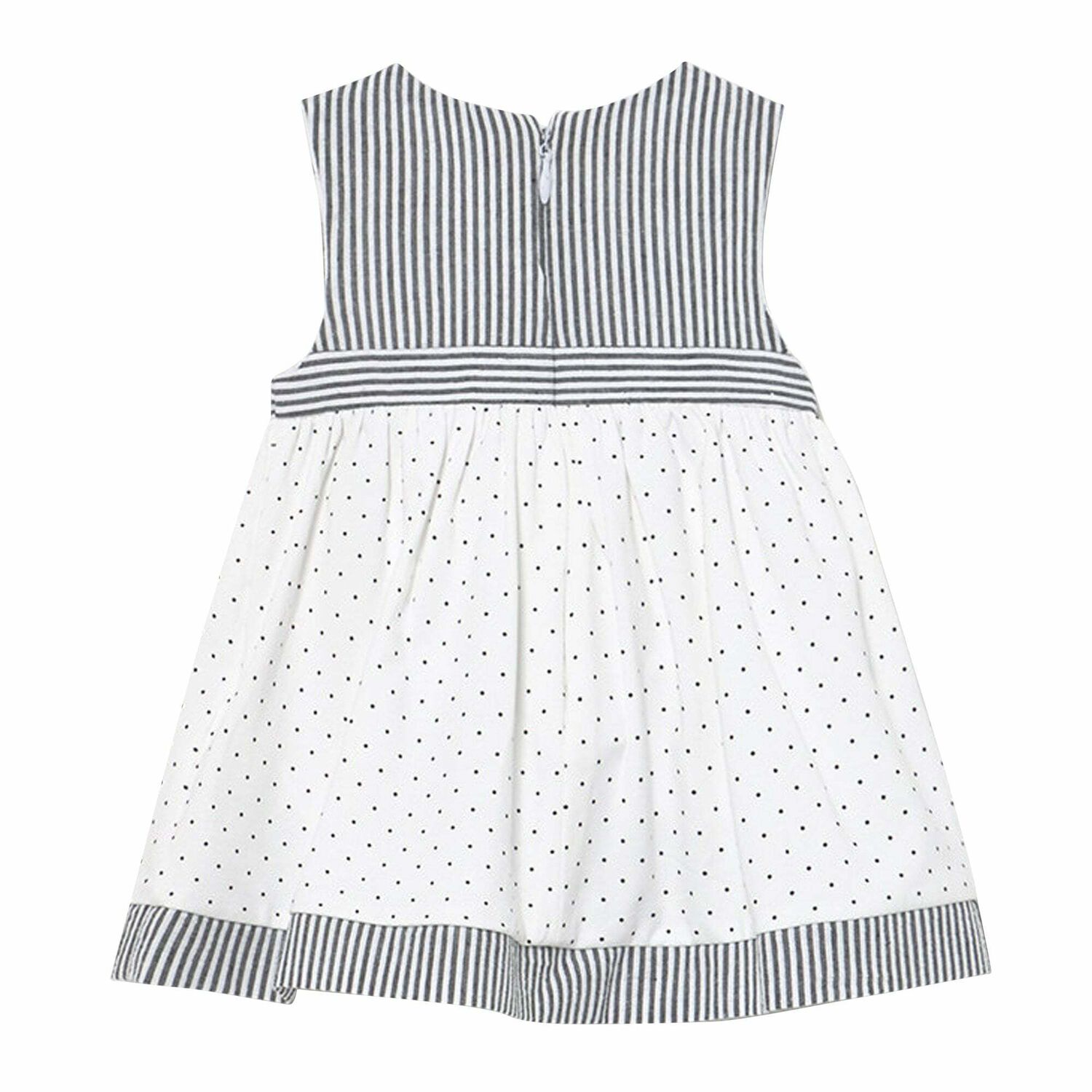 Baby Girls White & Black Dress, 1, hi-res image number null